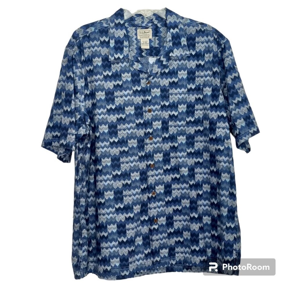 LL Bean Shirt Men's XL Traditional Fit Short Sleeve Button Up Casual Golf Gorp